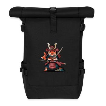 Samurai Koi Carp Japan Anime Gifts - Roll Top Backpack - black - Front
