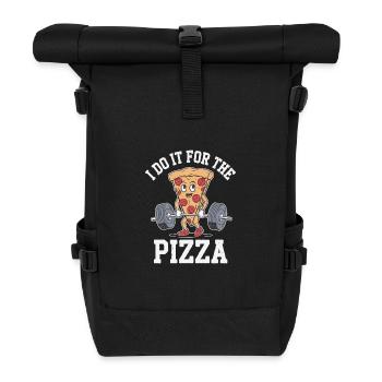 I Do It For Pizza Fun Gifts for Athletes - Roll Top Backpack - black - Front