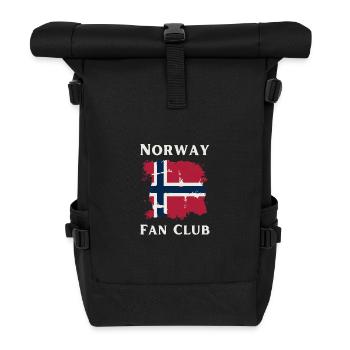 Norway Fan Club Winter Holiday Hiking Gift - Roll Top Backpack - black - Front