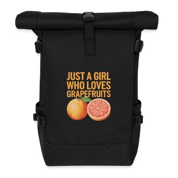 Just A Girl Who Loves Grapefruits Fruit Gifts - Roll Top Backpack - black - Front