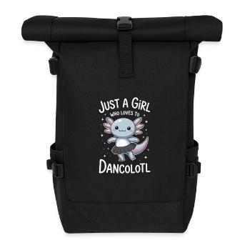Just a girl who loves dances Axolotl Geschenkidee - Rolltop Rucksack - Schwarz - Vorne