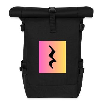Quart de chambre Signe musical en couleur - Sac à dos roll top - noir - Devant