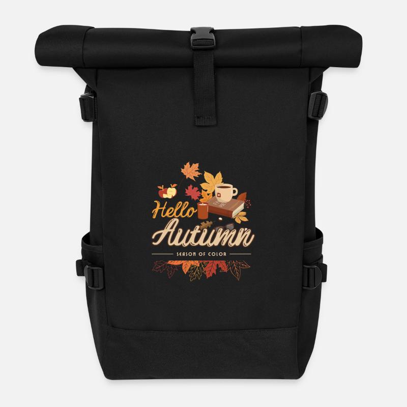 Confort automnal avec le café - Sac à dos roll top - noir