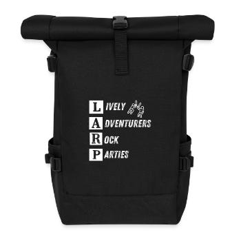 LARP Funny Live Action Role Playing Gift - Roll Top Backpack - black - Front