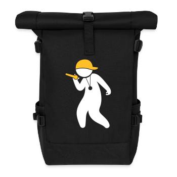 Hiphop Rapper - Roll Top Backpack - black - Front