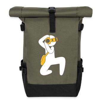 Photograph - Rolltop Rucksack - Olive/Schwarz - Vorne