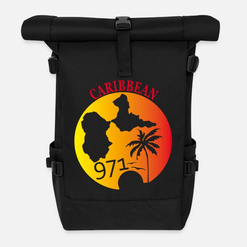 Caribbean 971 GUADELOUPE - Sac à dos roll top - noir