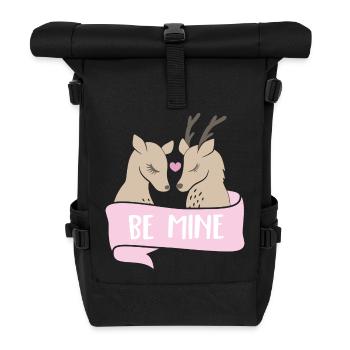Be mine Rehe - Rolltop Rucksack - Schwarz - Vorne