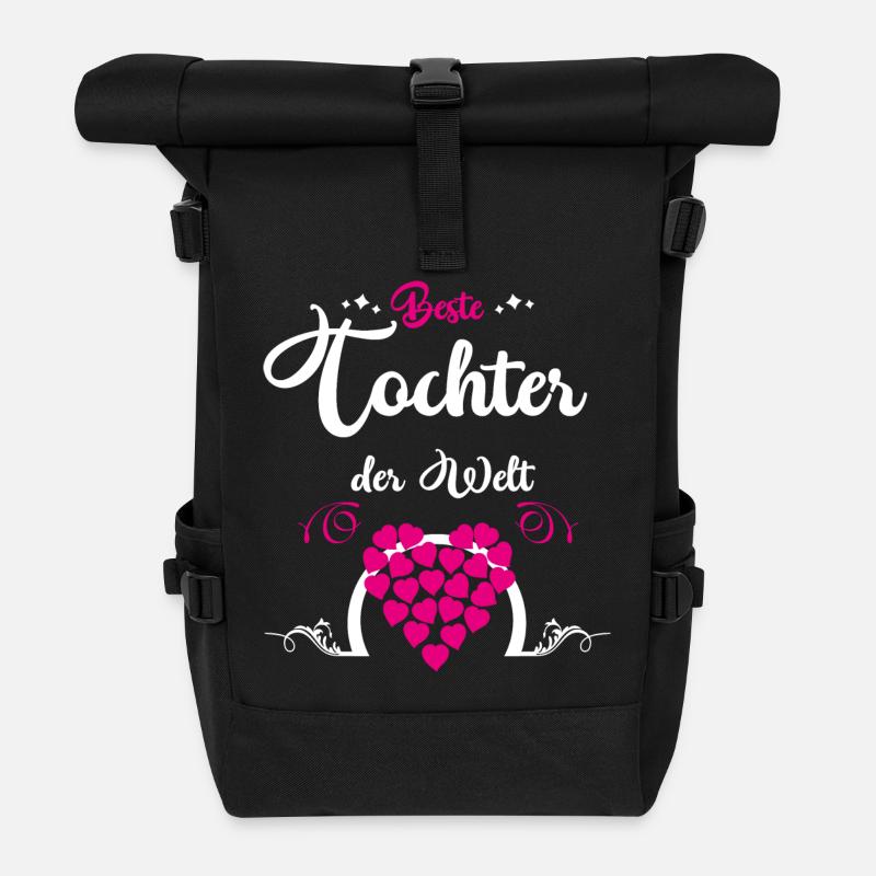 Beste Tochter der Welt - Rolltop Rucksack - Schwarz