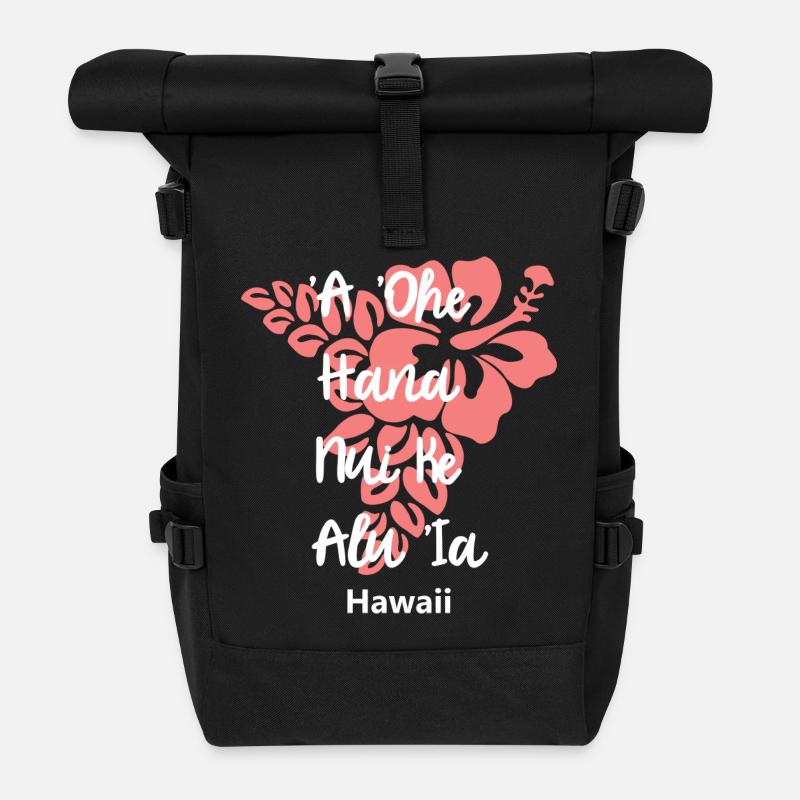 Hawaii beau dire la cohésion Aloha - Sac à dos roll top - noir