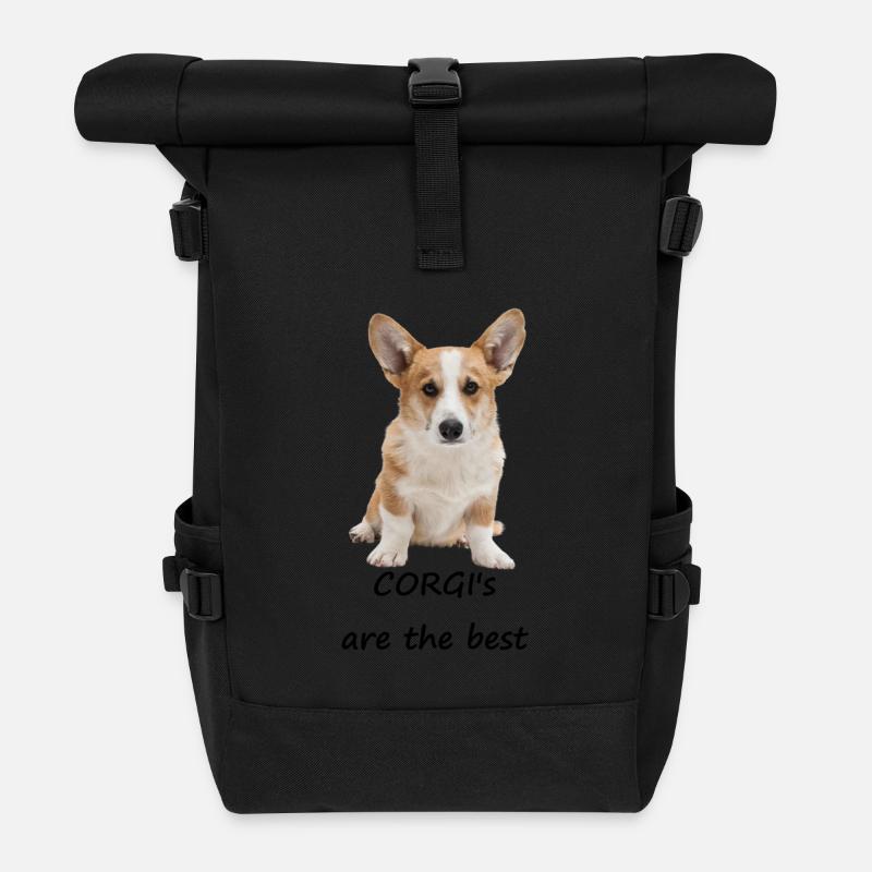 Corgis sind die Besten - Rolltop Rucksack - Schwarz