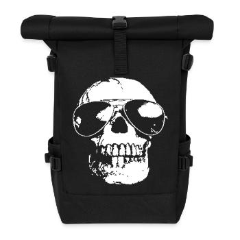 Totenkopf - Rolltop Rucksack - Schwarz - Vorne