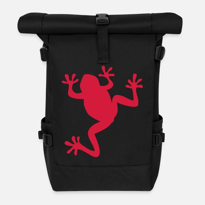frog - Roll Top Backpack - black