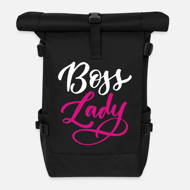 Lady Bos-s - Rolltop Rucksack - Schwarz