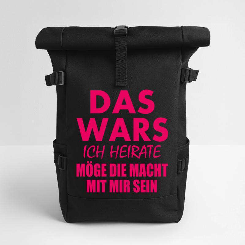 Das wars ich heirate Rolltop Rucksack