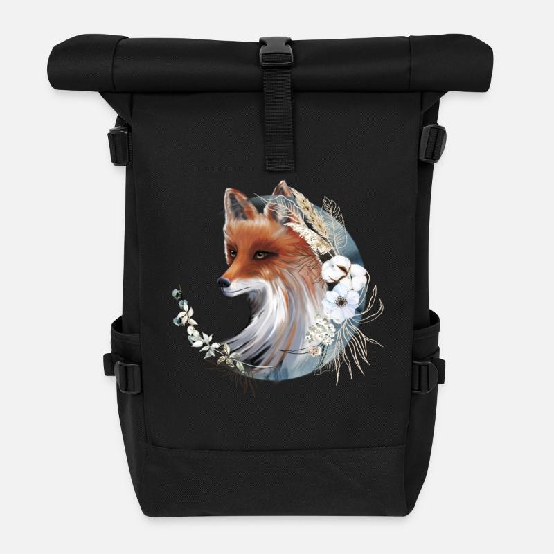 Fuchs - Rolltop Rucksack - Schwarz