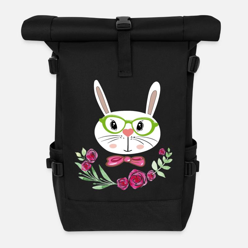 Osterhase Osterfest - Rolltop Rucksack - Schwarz
