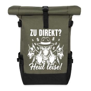 Direkte Ansage - Rolltop Rucksack - Olive/Schwarz - Vorne