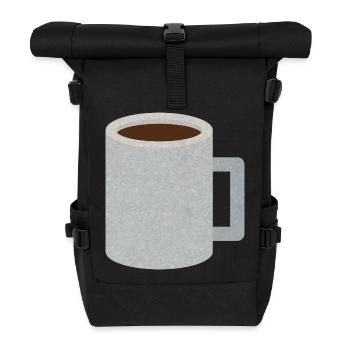 Stone Speckle Coffee Mug - Roll Top Backpack - black - Front