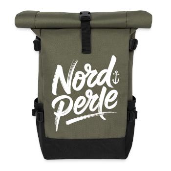 Nordperle Hambourg mer du Nord mer Baltique Deern allemand du Nord - Sac à dos roll top - olive/noir - Devant