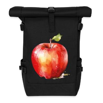 Watercolor Apple Fresh Shades - Roll Top Backpack - black - Front
