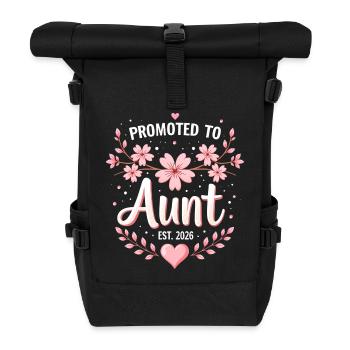 Aunt 2026 Aunt 2026 Promoted to Aunt 2026 - Roll Top Backpack - black - Front