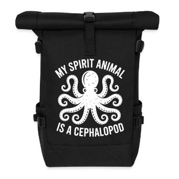 Octopus Spirit Animal - Roll Top Backpack - black - Front