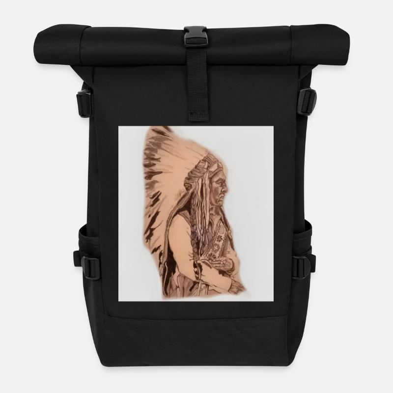Sitting Bull - Rolltop Rucksack - Schwarz