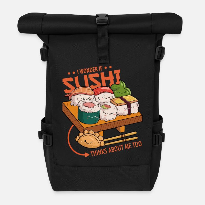 Sushi-Freunde - Rolltop Rucksack - Schwarz