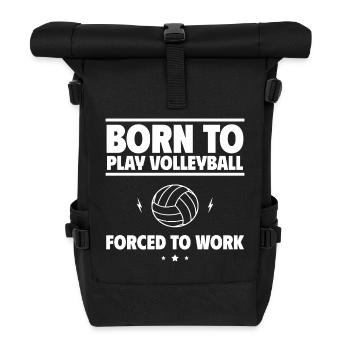Né pour jouer au volley-ball, coincé au travail - Sac à dos roll top - noir - Devant