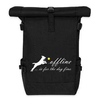 Chien hors ligne Chien de course - Sac à dos roll top - noir - Devant