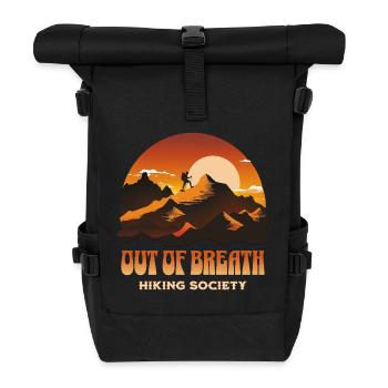 Société de randonnée à bout de souffle - Humour vagabond - Sac à dos roll top - noir - Devant