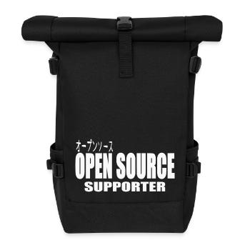 LUZILLION CODER COUTURE, PARTISAN DE L’OPEN SOURCE - Sac à dos roll top - noir - Devant
