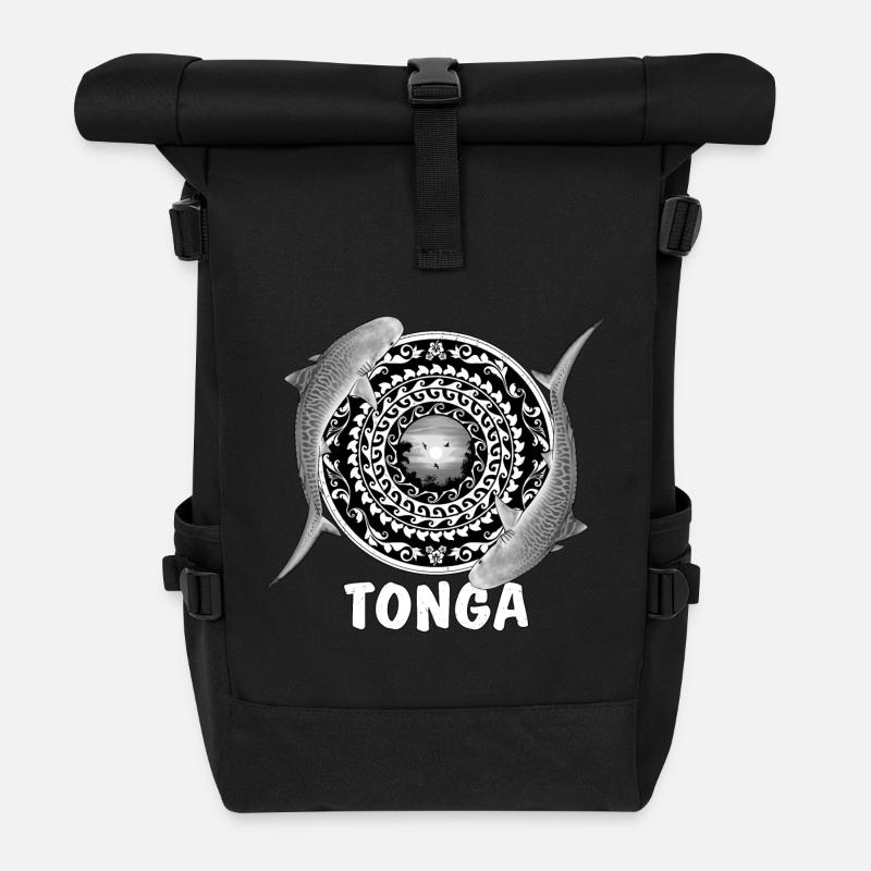 Tonga Tigerhai - Rolltop Rucksack - Schwarz
