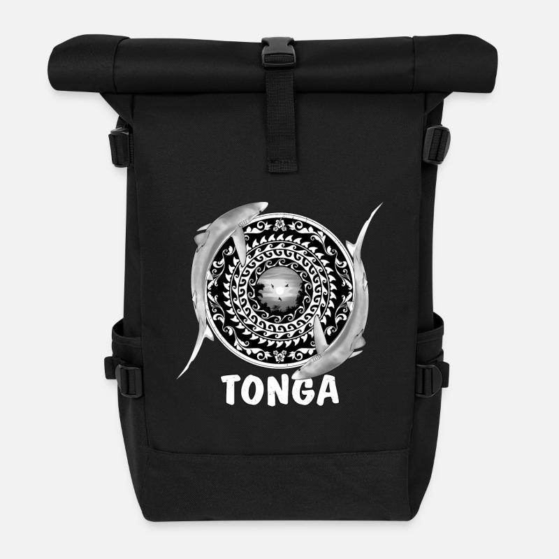 Tonga Blauhaie - Rolltop Rucksack - Schwarz