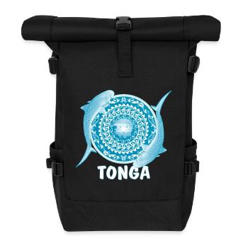 Requin tigre des Tonga - Sac à dos roll top - noir - Devant