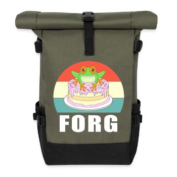 Frog Tree Frog - Roll Top Backpack - olive/black - Front