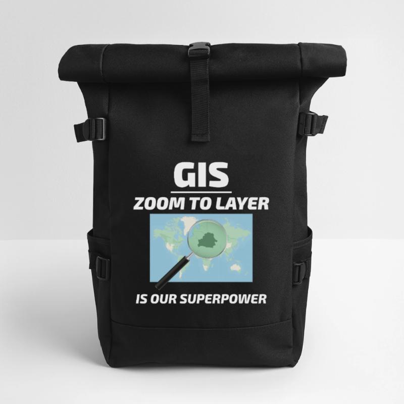 GIS Zoom to Layer Mapping Geospatial Tech Rolltop Rucksack