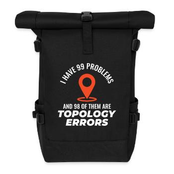 Topologiefehler GIS-Kartierung Humor Kartografie - Rolltop Rucksack - Schwarz - Vorne