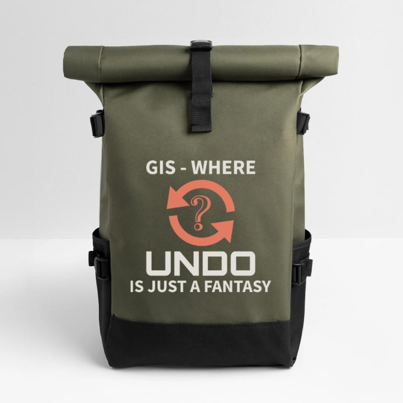 GIS Undo Fantasy Data Mapping Errors Roll Top Backpack