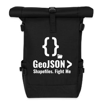 GeoJSON Shapefiles GIS Data Format Debate - Roll Top Backpack - black - Front