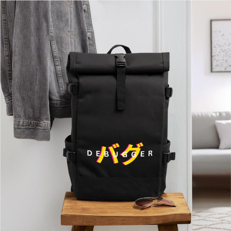 LUZILLION DEBUGGER PRINT FOR CODER AND GAMER Rolltop Rucksack
