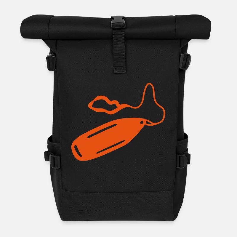 rescue_can_c1 - Rolltop Rucksack - Schwarz