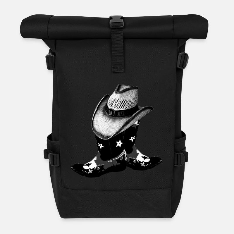 country - Rolltop Rucksack - Schwarz