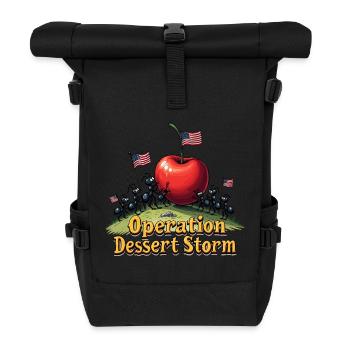 Operation Dessert Storm - Rolltop Rucksack - Schwarz - Vorne