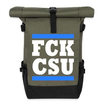 Fck csu - Sac à dos roll top - olive/noir - Devant