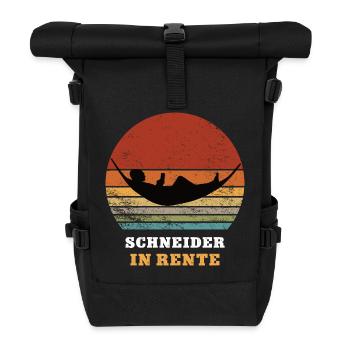 Schneider Rente Ruhestand Schneiderei Rentner - Rolltop Rucksack - Schwarz - Vorne