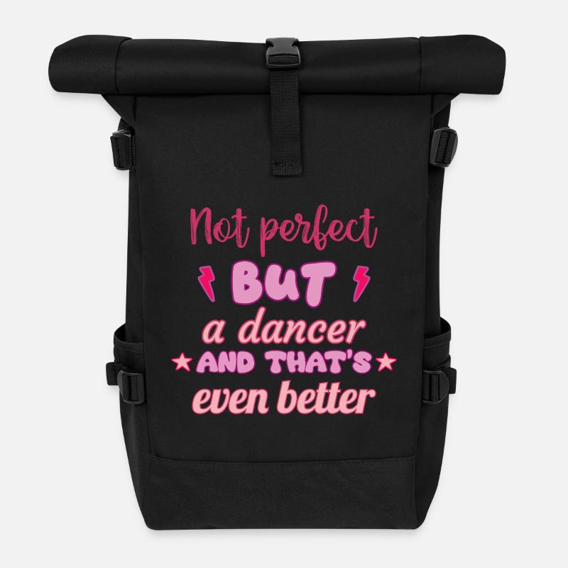 Pas parfaite, mais danseuse, danse - Sac à dos roll top - noir