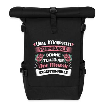 Gift For Mom And Grandma For Mother's Day - Roll Top Backpack - black - Front