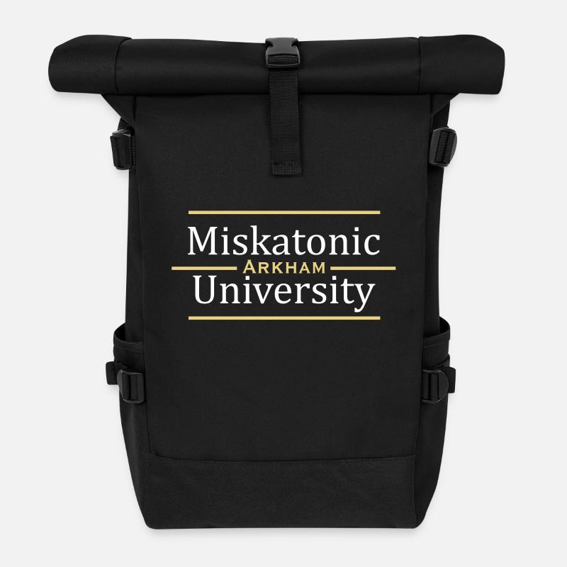 MJKv1: Miskatonic University - Arkham - Rolltop Rucksack - Schwarz